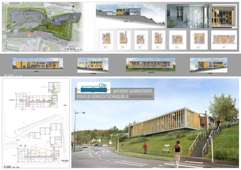 Planche de concours d’architecture